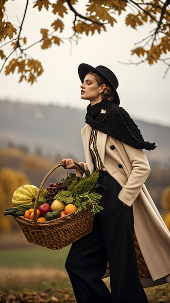 Harvest Elegance: A Chic for Autumn Vibes HD phone wallpaper