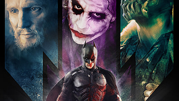 The Dark Knight Trilogy, batman, superheroes, artist, artwork, digital-art, dark-knight, behance, joker HD wallpaper