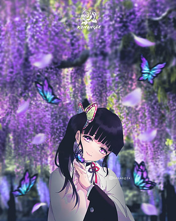 Kanao Tsuyuri, zenitsu, anime girl, demon slayer, tanjiro, kimetsu no yaiba edit, nezuko, inosuke, demon slayer edit, butterfly, kimetsu no yaiba, shinobu, tanjirou, anime, lights HD phone wallpaper