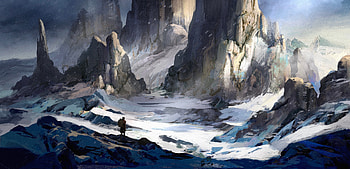 Epic Fantasy Landscape: Majestic Mountains in, fantasy, landscape, fantasy landscape HD wallpaper