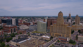 Buffalo skyline, ATSC launches, Buffalo stations, NextGen TV HD wallpaper