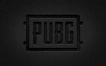 Pubg carbon logo, , PlayerUnknowns Battlegrounds, grunge art, carbon background, creative, Pubg black logo, online games, Pubg logo, Pubg HD wallpaper
