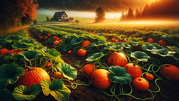 Autumn Bliss: Pumpkin Patch, pumpkin patch, Autumn, farm, countryside HD wallpaper