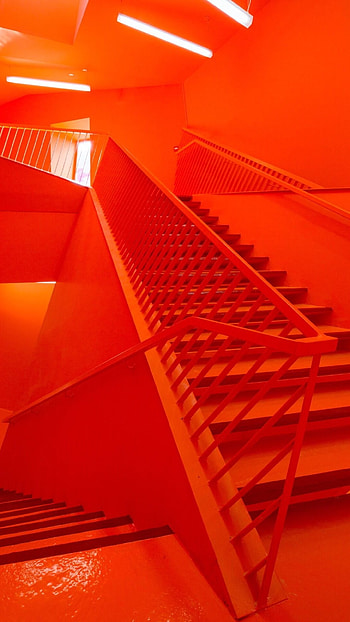 Orange Aesthetic, Stairs Aesthetic HD phone wallpaper