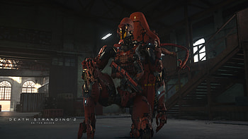 Death Stranding — Red Armored Mech | Armored Cargo Walker | Exosuit, Video Game HD wallpaper