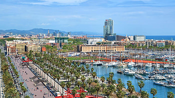 Port Vell, Barcelona HD wallpaper