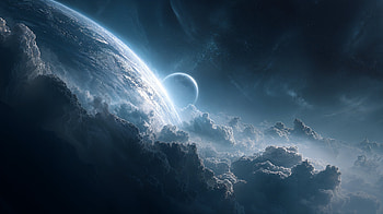 Sci‑Fi — Planetrise Over a Sea of Clouds, Sci Fi, Moon, Space HD wallpaper