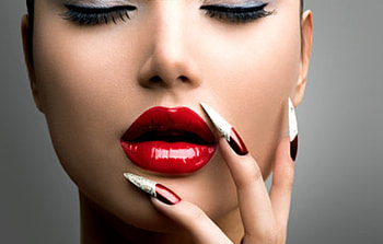 ღ, Model, Face, Nails, Red lips HD wallpaper