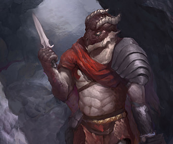 Drakonid warrior, fantasy, warrior, fantasy warrior HD wallpaper
