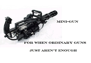Fire Power, I got's it, fire power, weapon, black, mini-gun HD wallpaper