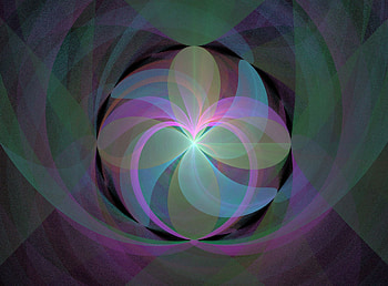Flower heart, fractal, heart, fractals, flower HD wallpaper