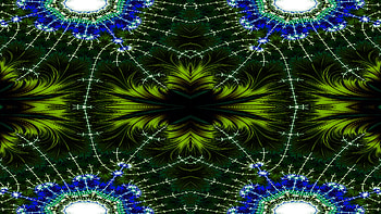 Trippy Psychedelic Fractal, trippy, psychedelic, aesthetic, green, black, Abstract, fractal, abstract green, abstract black HD wallpaper