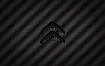Citroen carbon logo, , grunge art, carbon background, creative, Citroen black logo, cars brands, Citroen logo, Citroen HD wallpaper