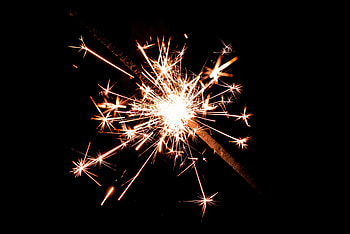 Dark, Bright, Sparks, Sparkler HD wallpaper
