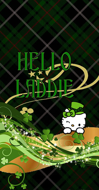 Hello Laddie, clover, irish, leprechaun, march17, hellokitty, ireland, sanrio, stpatrick HD phone wallpaper