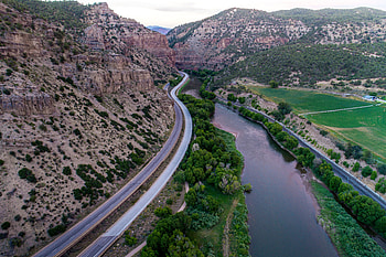 Nature, Rivers, Mountains, View From Above, Road HD wallpaper