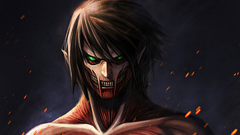 Anime, jaw, art, titans, titan, attack_on_titans, eren_yeager HD wallpaper