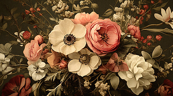 Vintage Floral Elegance: Ultra, flower, floral arrangement, rose HD wallpaper