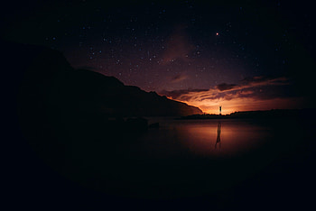 dom, Sunset, Stars, Silhouette, Miscellanea, Miscellaneous, Human, Person, Bounce, Jump HD wallpaper