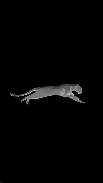 Running Puma Black Illust Art Minimal HD phone wallpaper