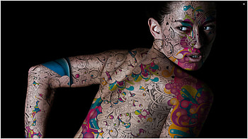 painted girl, , girl, painted, new HD wallpaper