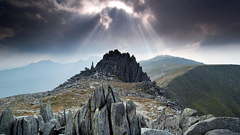Gwynt Castle, Glyder Fach, Snowdonia National Park, North Wales, UK, nature, mountain HD wallpaper