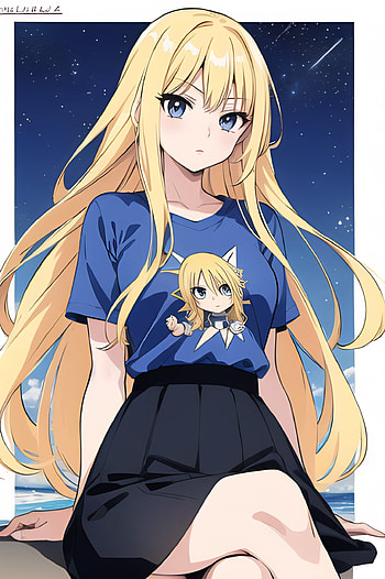 Blonde, golden, cute, Anime, girl, anime girl, cute anime HD phone wallpaper