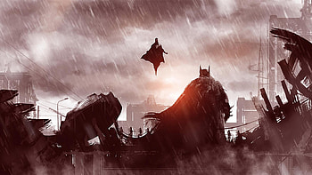 Batman v Superman Concept Art, batman-vs-superman, super-heroes, movies, 2016-movies, superman, batman HD wallpaper