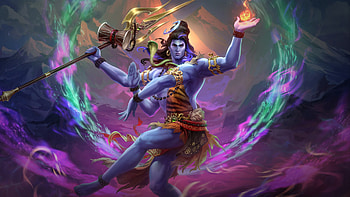 Shiva Colorful Background Smite HD wallpaper