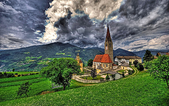 bressanone brixen italy saint michael church alps brixen bressanone italy church of san michele alps mountain HD wallpaper