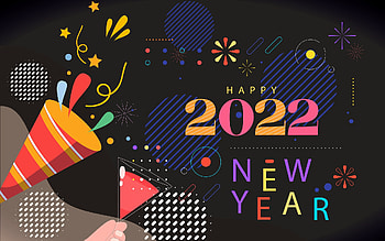 Happy New Year!, colors, black, 2022, new year HD wallpaper