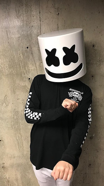 Marshmello, Black Tshirt, black tshirt marshmello HD phone wallpaper