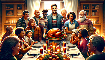 Thanksgiving Family Feast, Thanksgiving, celebration, Turkey, gathering HD wallpaper