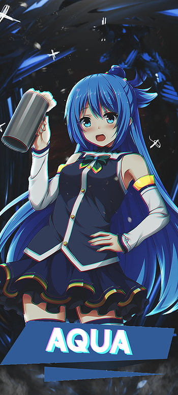 Aqua Konosuba, girl, anime HD phone wallpaper