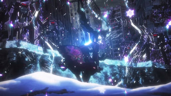 Void, night, glowing, glow, inori, couple, male, female, magic, scene, guilty crown, girl, shu ouma, ouma, yuzuriha, ouma shu, inori yuzuriha, yuzuriha inori, anime girl, boy, anime, fantasy, light, anime couple, shu HD wallpaper