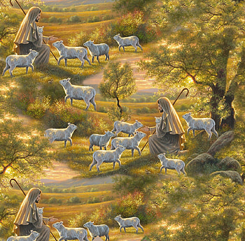 Pattern, abraham hunter, art, collage, sheep, texture, wall, jesus christ, lamb HD wallpaper