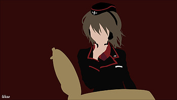 Girls Und Panzer, Maho Nishizumi, Anime, Minimalist HD wallpaper