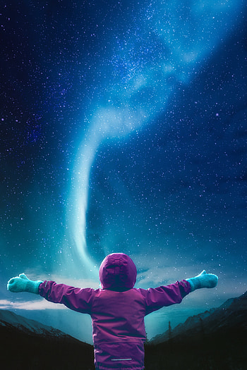Nature, Sky, Starry Sky, Space, Child HD phone wallpaper