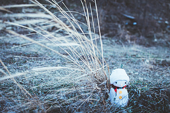 Holidays, Grass, New Year, Snowman, Blur, Smooth, Christmas, Toy HD wallpaper