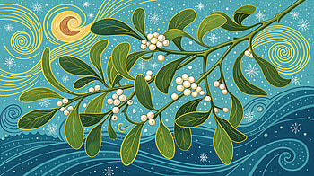 Mistletoe Magic: A Stunning Ultra, mistletoe, vibrant colors HD wallpaper