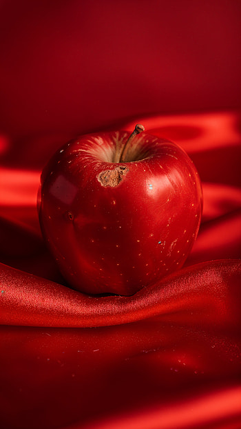 Scarlet Satin Apple, red, apple HD phone wallpaper