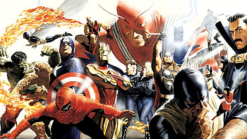 Marvels Heroes, Marvel Studios, spider man, Captain America, Fantastic Four, Avengers HD wallpaper