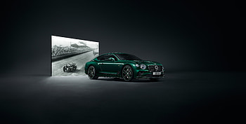 Green Bentley Continental GT, number 9 edition, portrait HD wallpaper