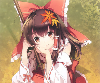 Touhou, Cute, stare, Reimu Hakurei, anime girl HD wallpaper