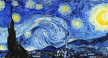 van gogh, Starry night, Starry Night Painting HD wallpaper