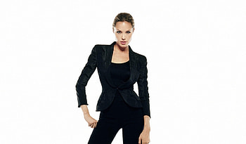 Gorgeous, Angelina Jolie, black dress HD wallpaper