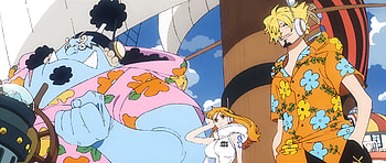 Anime, One Piece, Jinbe (One Piece), Nami (One Piece), Sanji (One Piece) HD wallpaper