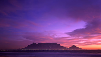 Table Mountain South Africa, mountains, nature, evening HD wallpaper