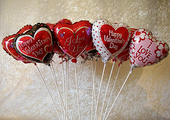 Holidays, Hearts, Balloons, Lot, Lettering, Inscriptions, Taw, Valentine's Day HD wallpaper