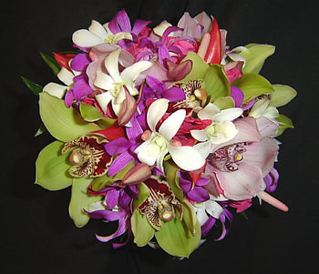 Colorful Bouquet, colorful, bouquet, nature, flowers, orchid, lilies HD wallpaper